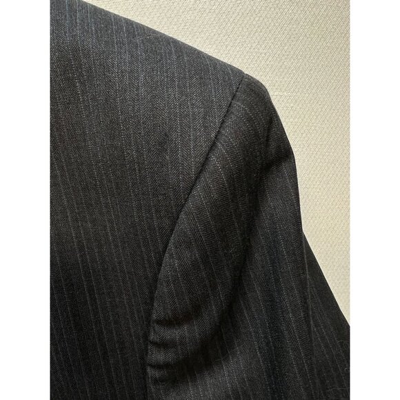 Jos. A. Bank Mens 2-Button Blazer Pleat Front Pant Wool 2-Piece Suit Sz 46L Gray - Picture 12 of 16